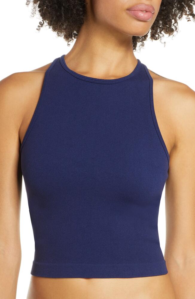 Free People Hayley Racerback Brami Crop Top in Cobalt Cover