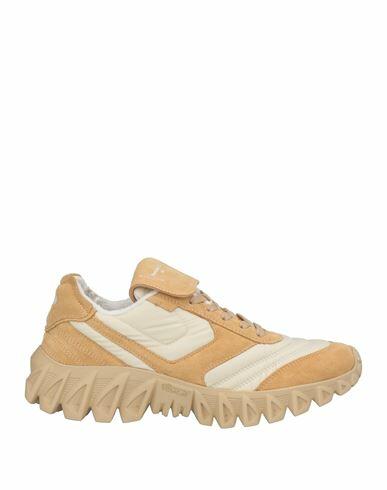 Pantofola D'oro Woman Sneakers Beige Soft Leather, Textile fibers Cover