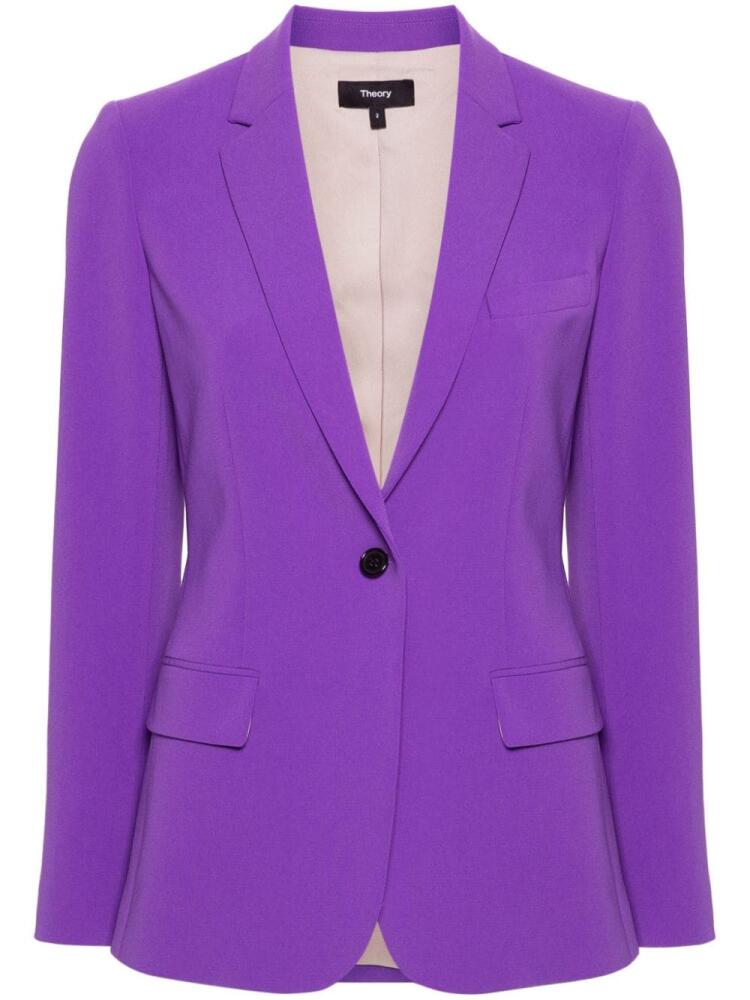 Theory Staple crepe blazer - Purple Cover