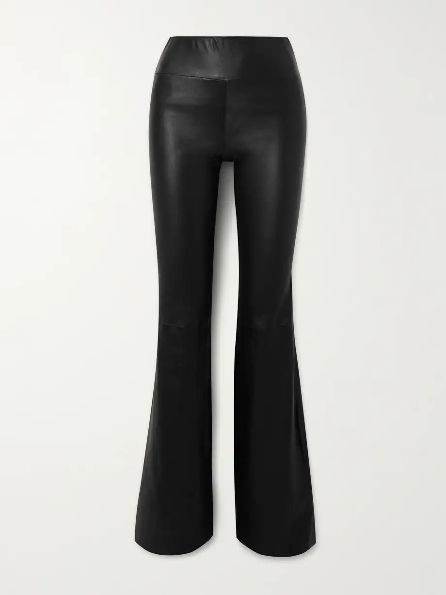 SPRWMN - Leather Flared Pants - Black Cover