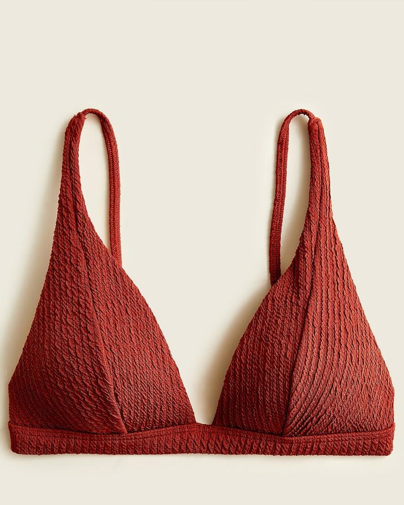 J.Crew Textured plunge bikini top Cover