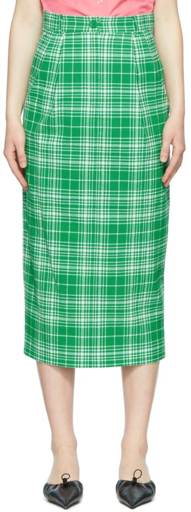 Sportmax Green Pagina Midi Skirt Cover