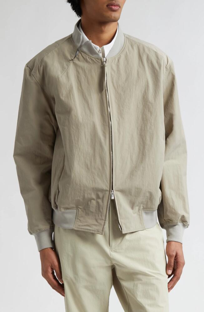 POST ARCHIVE FACTION 6.0 Nylon Bomber Jacket Right in Warm Grey Cover