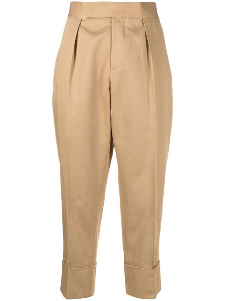 SAPIO high-waisted tapered trousers - Brown Cover