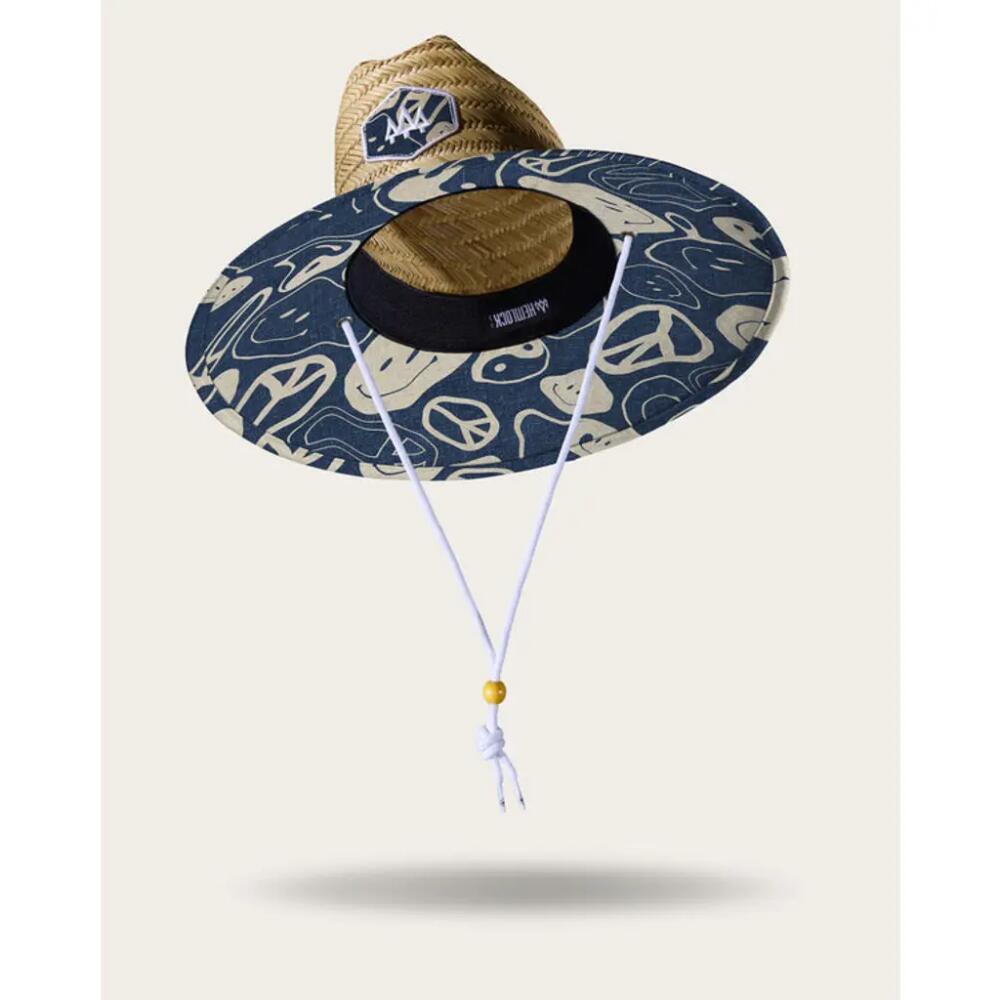 Hemlock Harvey Straw Lifeguard Hat in Smiley Faces Cover