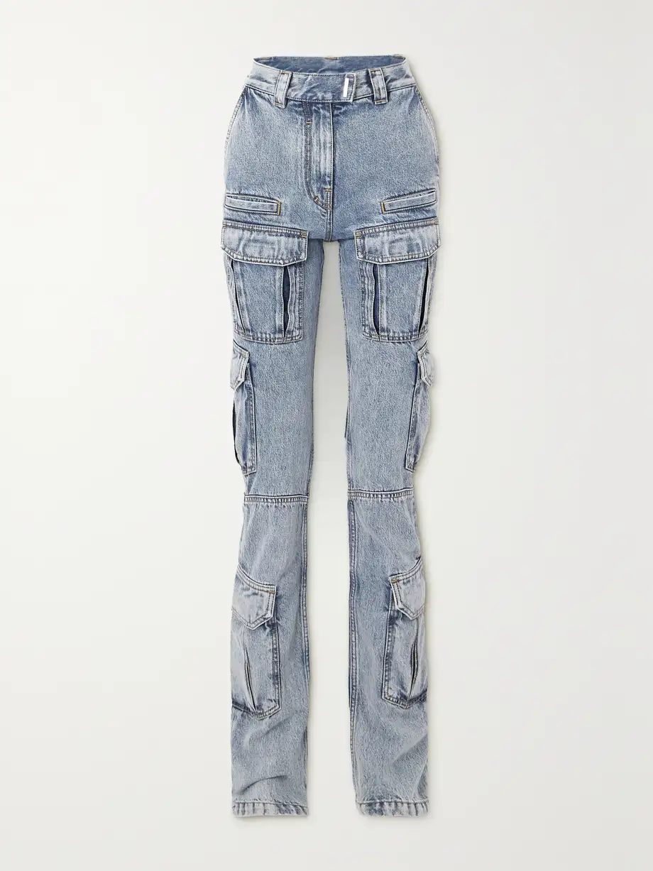 Givenchy - High-rise Straight-leg Cargo Jeans - Blue Cover