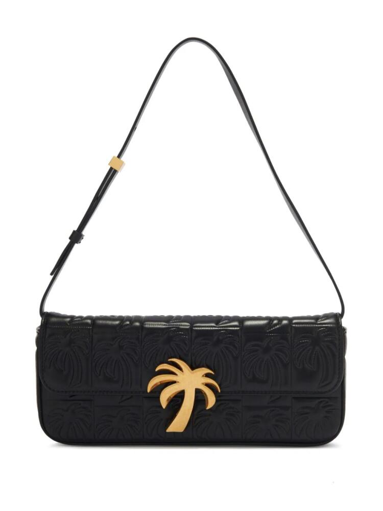 Palm Angels palm-tree-plaque leather bag - Black Cover