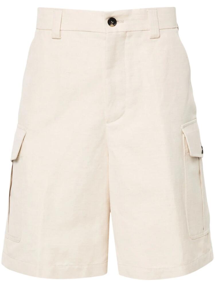 Loro Piana Bizen canvas cargo shorts - Neutrals Cover