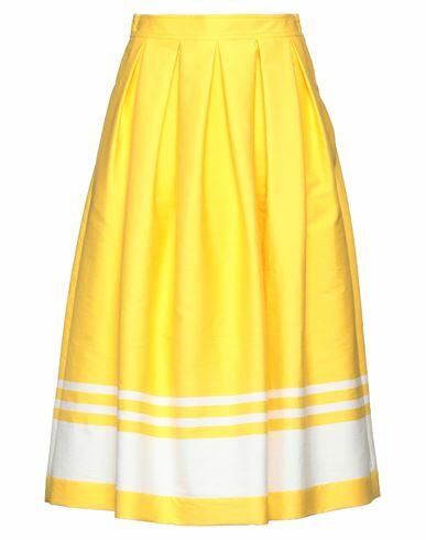 Boutique Moschino Woman Midi skirt Yellow Cotton, Polyamide Cover