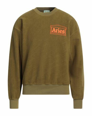 Aries Man Sweatshirt Military green Cotton Cover