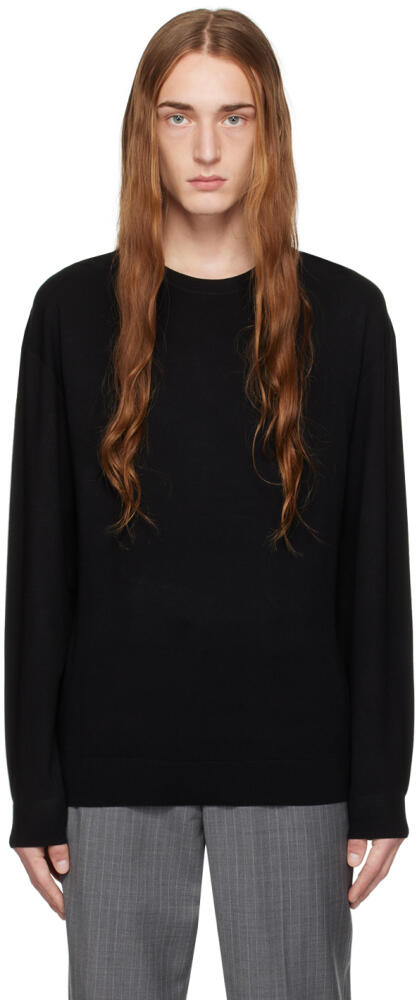 Helmut Lang Black Seamed Sweater Cover