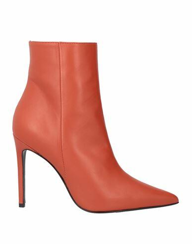 Marc Ellis Woman Ankle boots Rust Soft Leather Cover