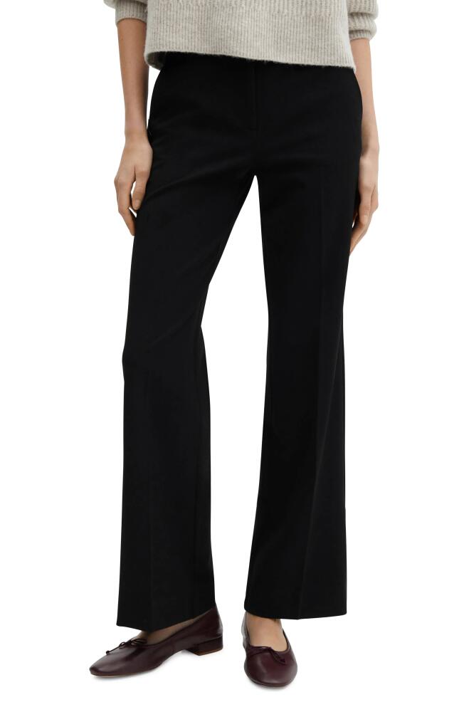 MANGO Stretch Wide Leg Pants in Black Cover