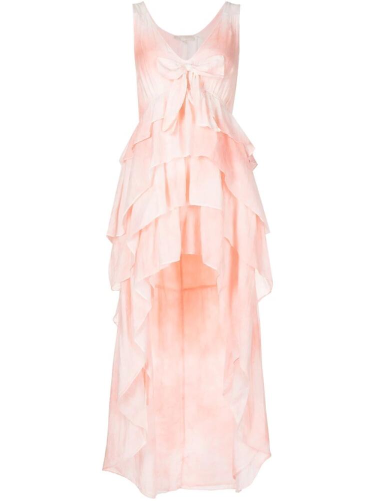 LoveShackFancy high-low hem midi dress - Pink Cover