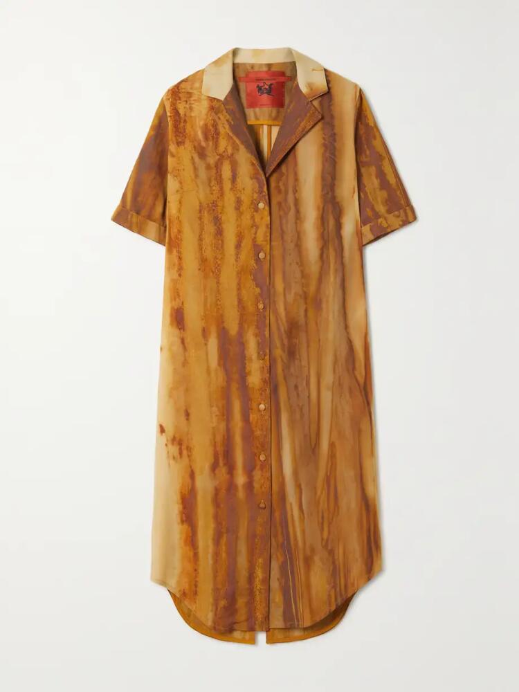 THEBE MAGUGU - Oxidized Wool Shirt Dress - Cream Cover