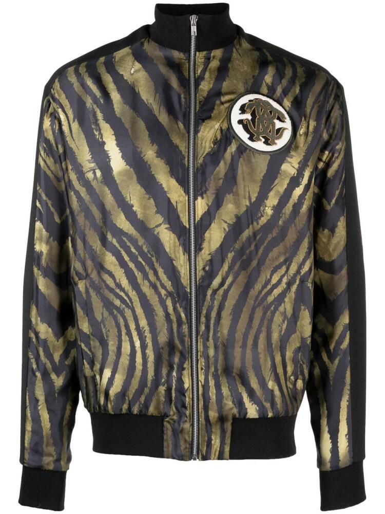 Roberto Cavalli tiger-print track jacket - Green Cover