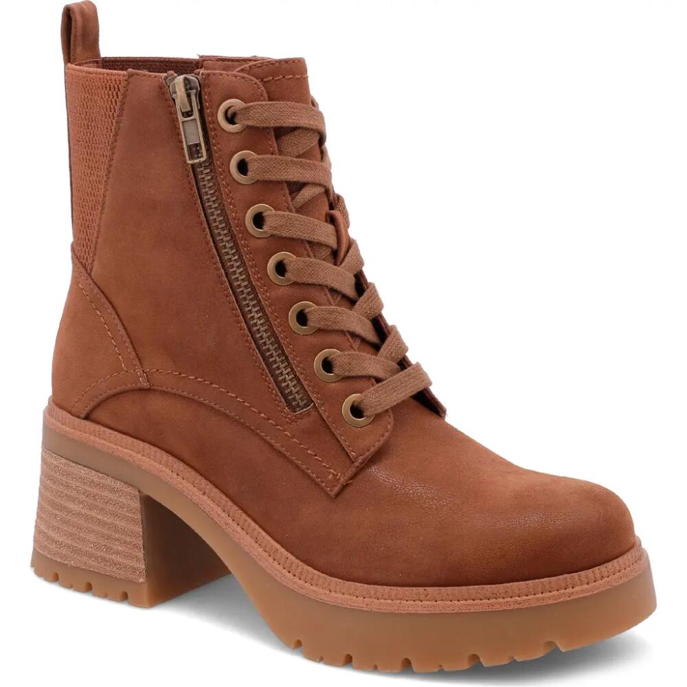 MIA Idalia Lace-Up Platform Bootie in Cognac Cover