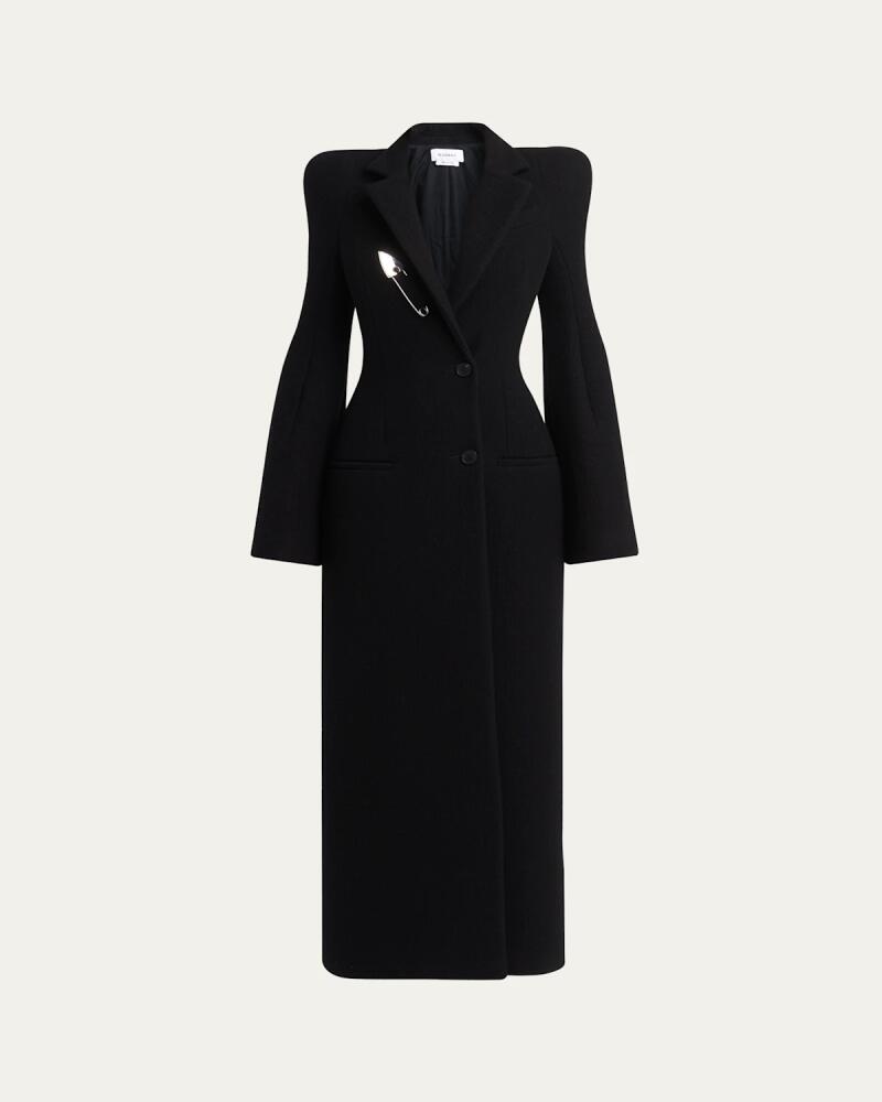 Alexander McQueen Long Wrap Suiting Wool Cashmere Coat Cover