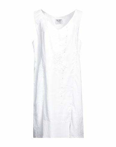 Elisa Cavaletti By Daniela Dallavalle Woman Midi dress White Linen, Viscose Cover