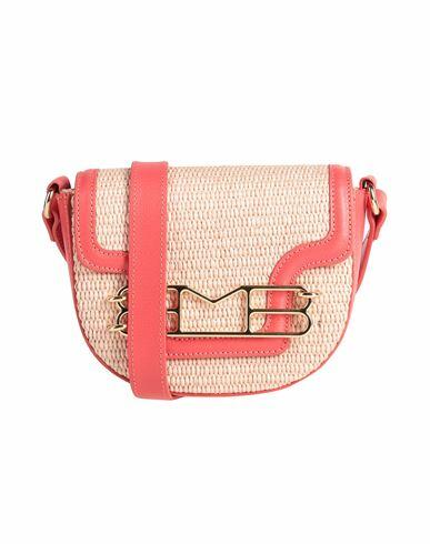 My-best Bags Woman Cross-body bag Blush Soft Leather, Textile fibers Cover