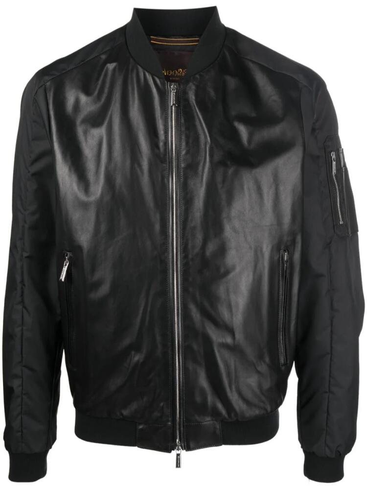 Moorer Edison-PEK leather bomber jacket - Black Cover