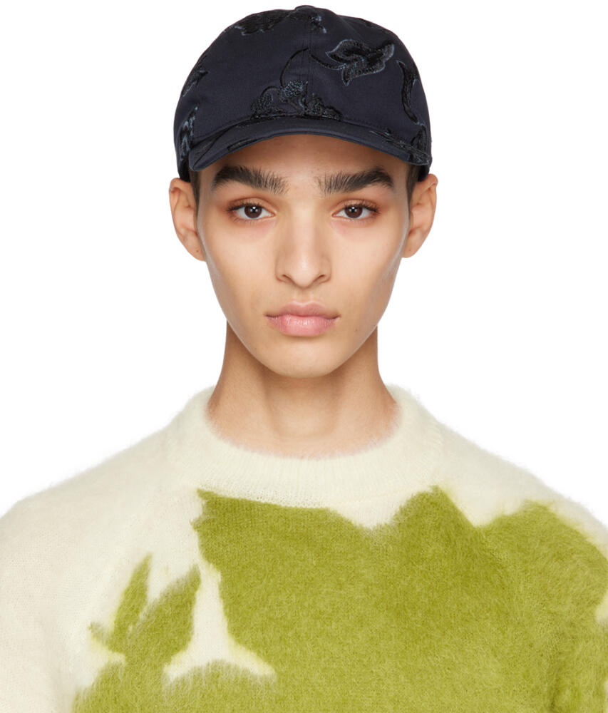 Erdem Navy Floral Cap Cover