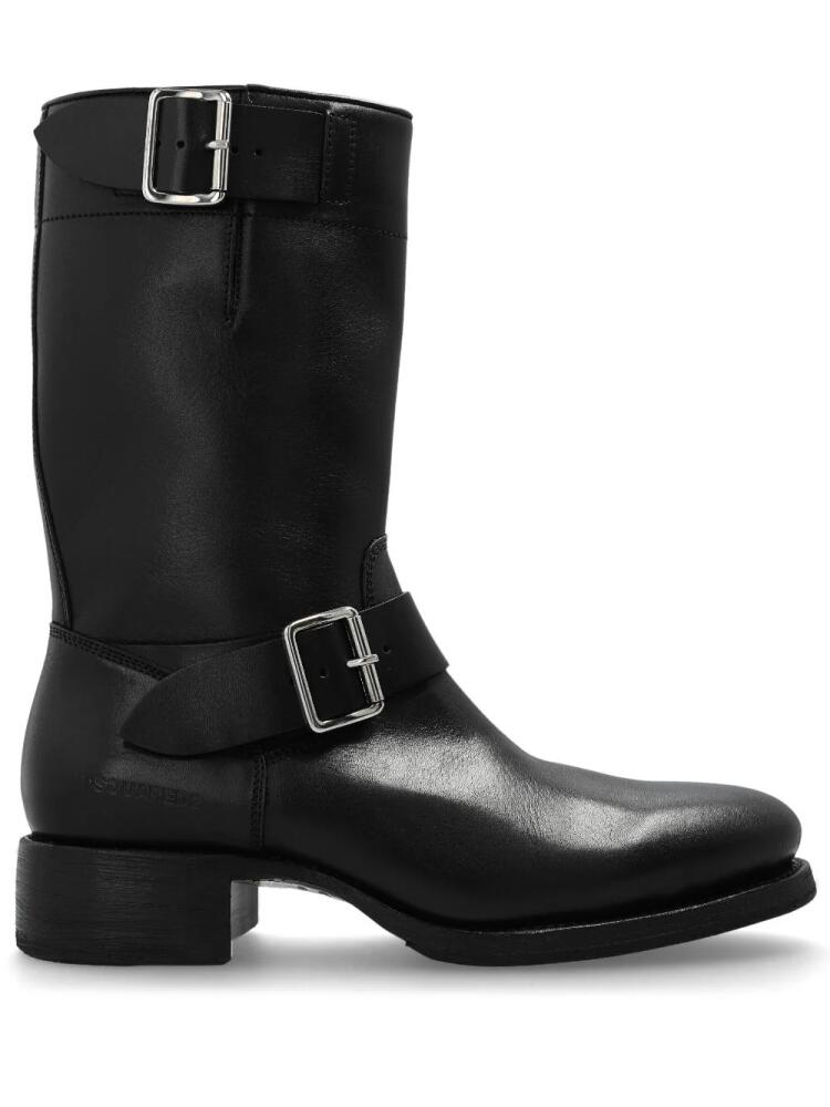 DSQUARED2 buckled leather boots - Black Cover