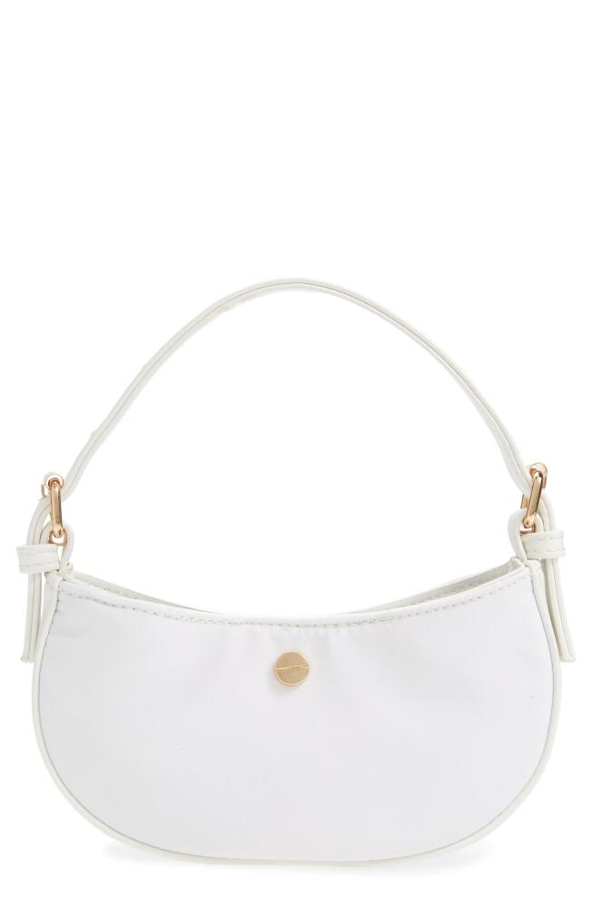 Mali + Lili Mini Nylon Baguette Bag in White Cover