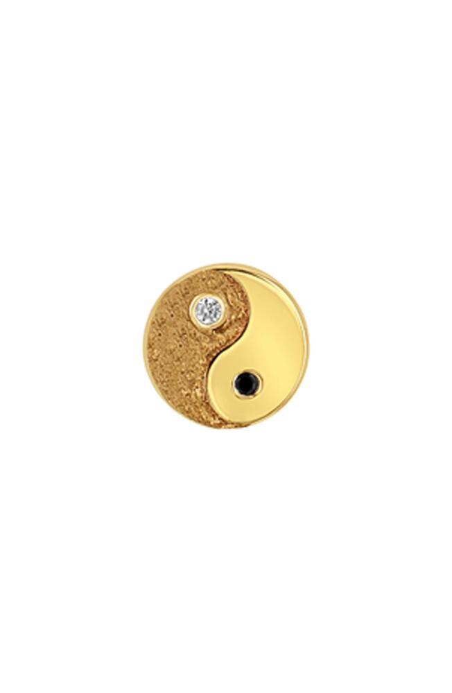 Zoë Chicco Itty Bitty Single Yin Yang Stud Earring in 14K Yellow Gold Cover