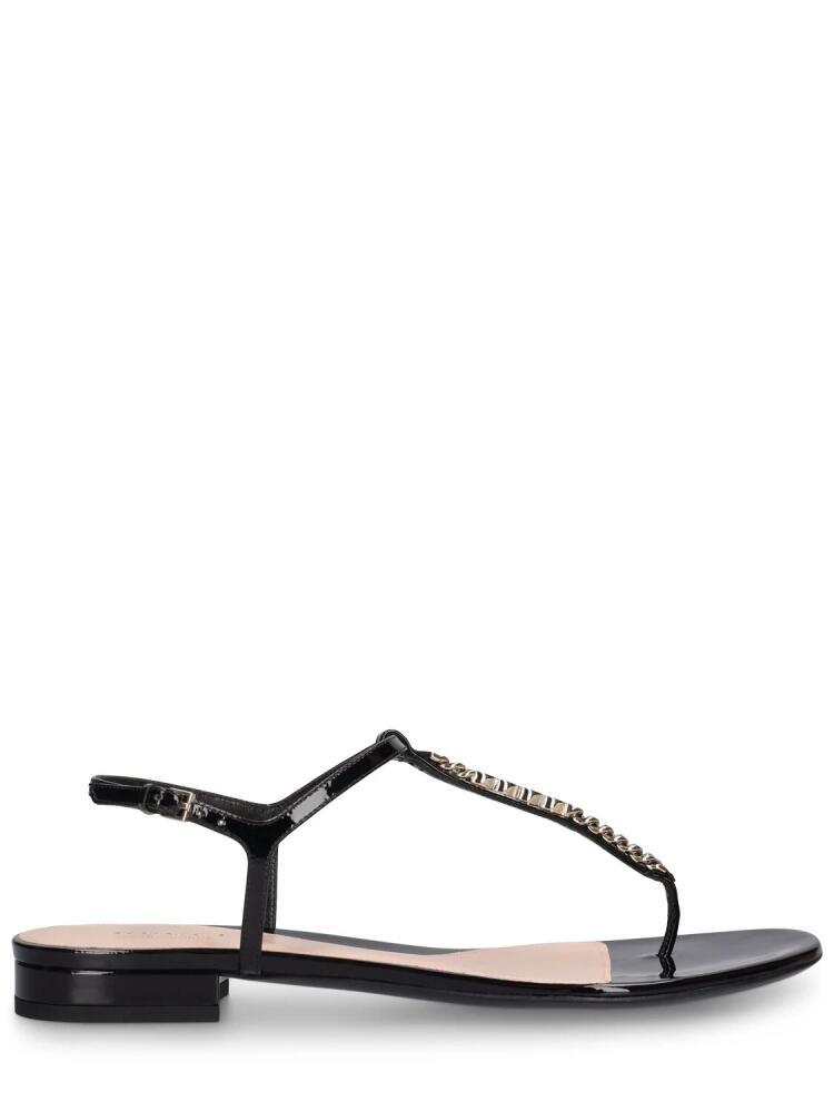 GUCCI 15mm Signoria Leather Thong Sandals Cover