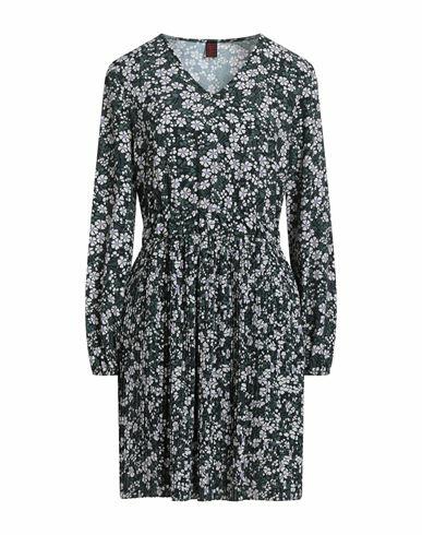 Stefanel Woman Mini dress Dark green Polyester Cover