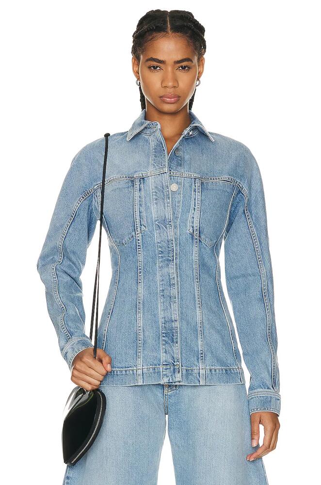 ALAÏA Denim Jacket in Blue Cover