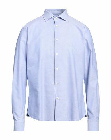 Baldinini Man Shirt Light blue Cotton Cover