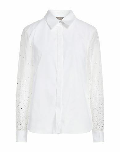 Peserico Woman Shirt White Cotton, Polyamide, Elastane, Silk Cover