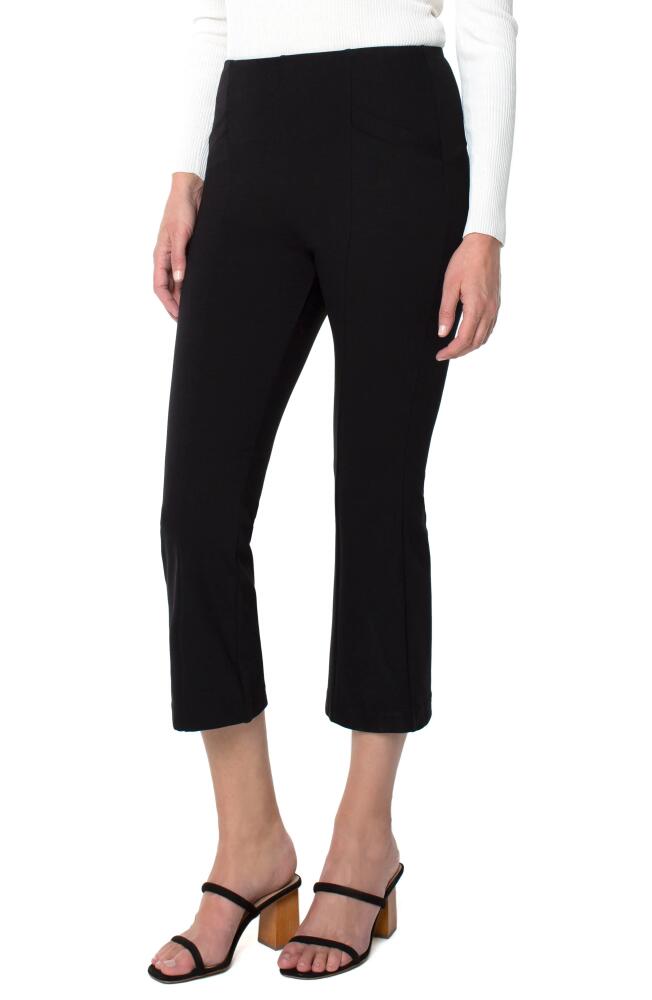 Liverpool Los Angeles Stella Kick Flare Ponte Crop Pants in Black Cover