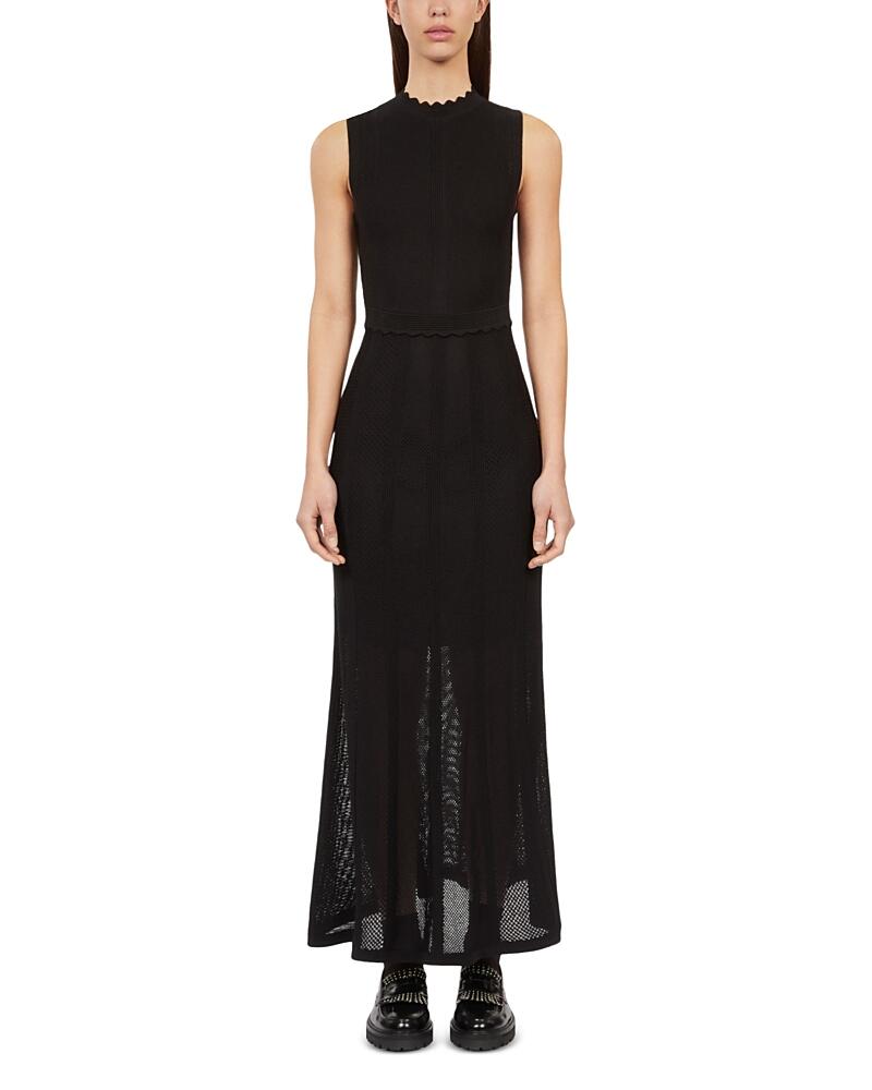 The Kooples Romantic Mixed Knit Maxi Dress Cover