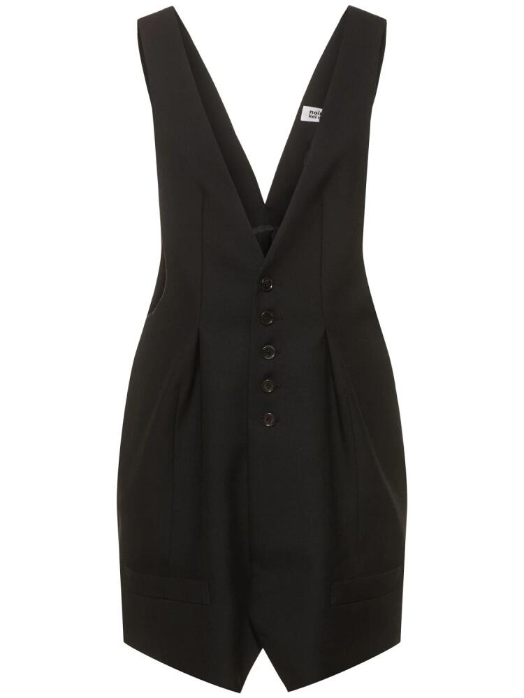 NOIR KEI NINOMIYA Oxford Wool Vest Mini Dress Cover