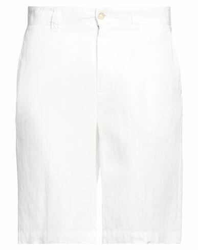 120% Lino Man Shorts & Bermuda Shorts White Linen Cover