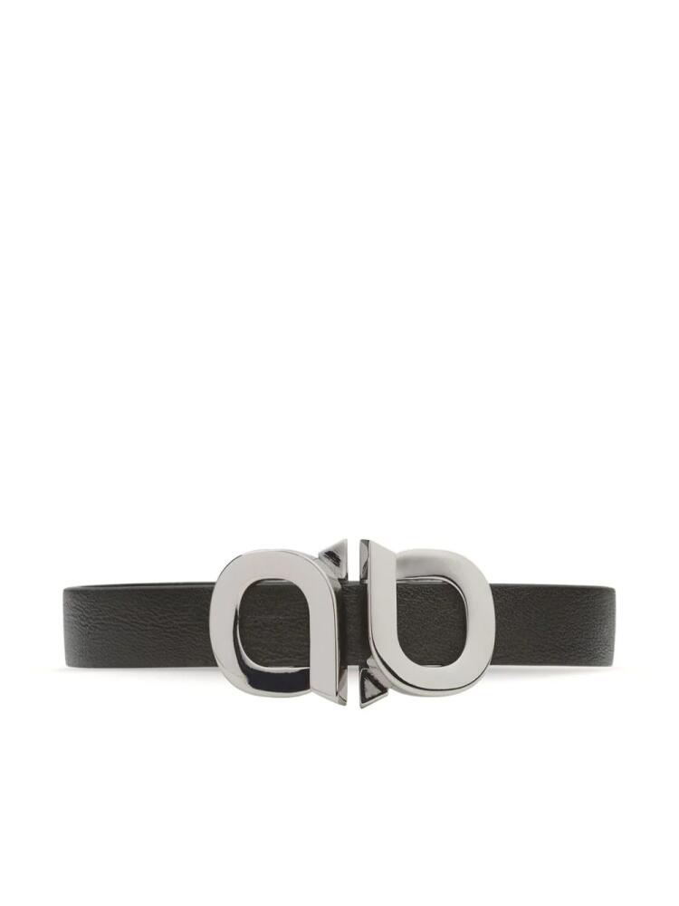 Ferragamo Gancini-buckle leather bracelet - Black Cover