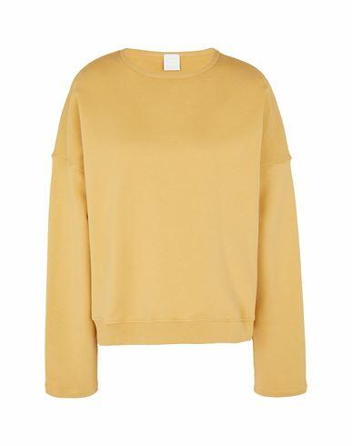 8 By Yoox Organic Jersey L/sleeve Crew-neck Sweater Woman Sweatshirt Ocher Organic cotton Cover