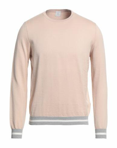 Eleventy Man Sweater Pink Cotton Cover