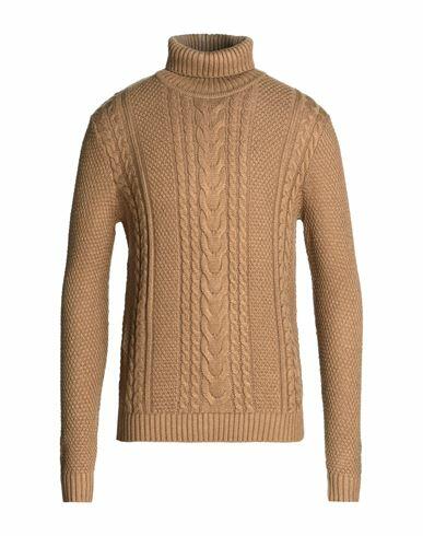 Jack & Jones Man Turtleneck Camel Acrylic, Cotton Cover