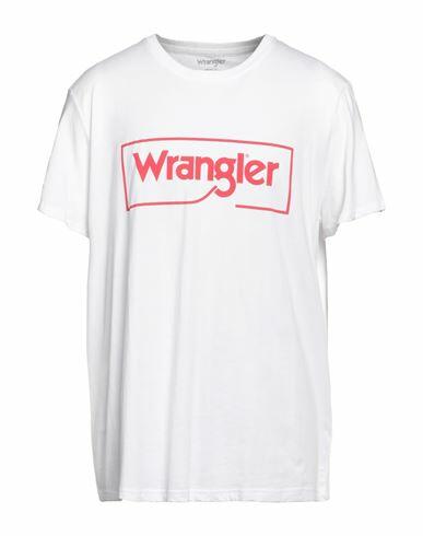 Wrangler Man T-shirt White Cotton, Viscose Cover