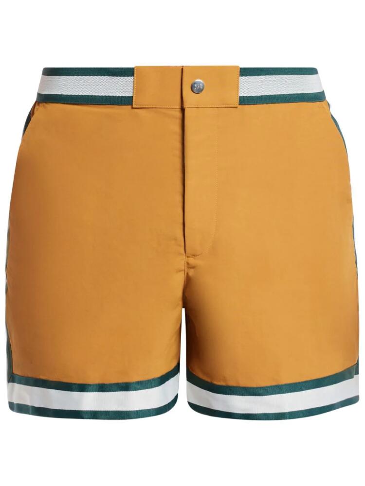 CHÉ striped edges deck shorts - Yellow Cover