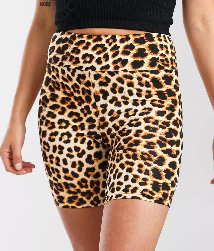 FITZ + EDDI Leopard Print Biker Short Cover