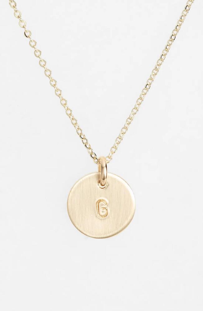 Nashelle 14k-Gold Fill Initial Mini Circle Necklace in 14K Gold Fill G Cover