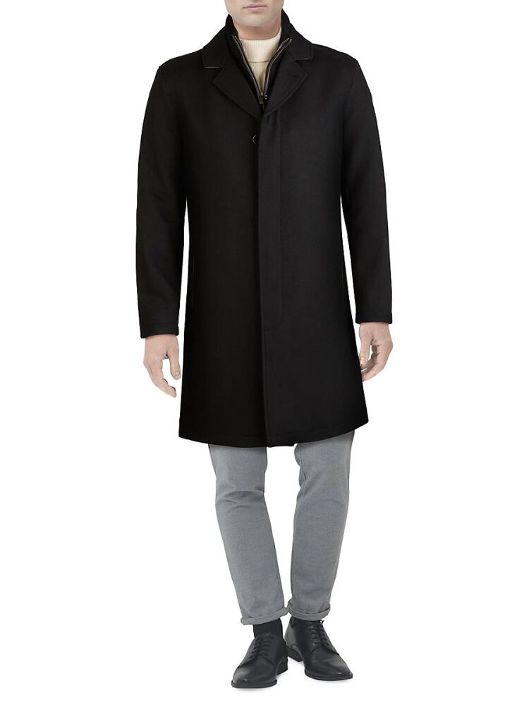 Cole Haan Men's Classic 2-in-1 Notch Lapel Coat - Black Cover