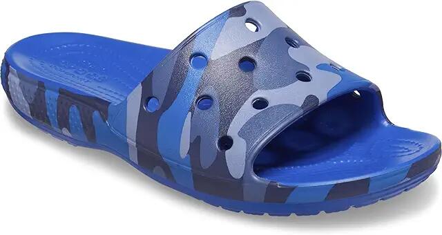 Crocs Classic Slide - Seasonal Graphics (Blue Bolt/Multi Camo Redux) Shoes Cover