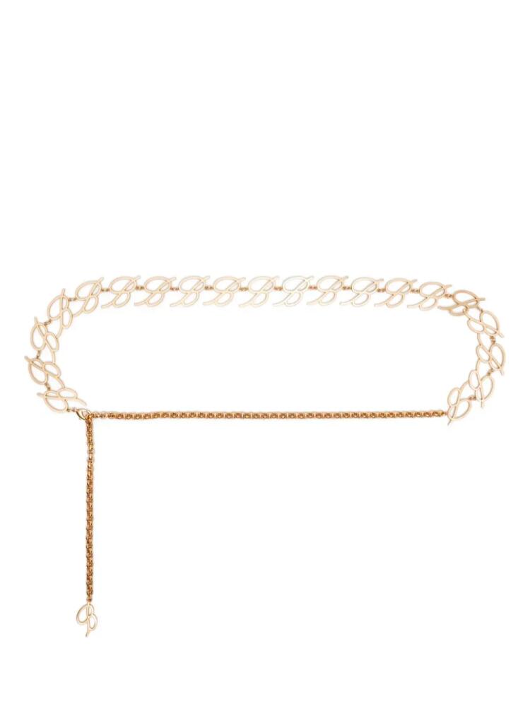 Blumarine logo-plaque chain belt - Gold Cover