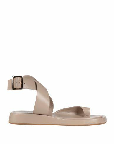 Gia / Rhw Woman Thong sandal Light grey Soft Leather Cover